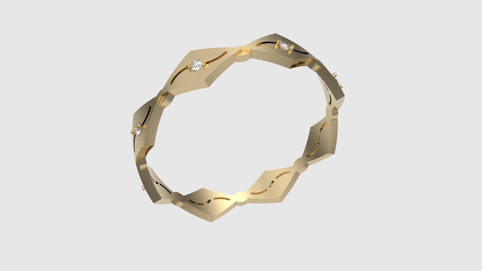 Unique Geometric Pathway Ring JDBCo 3D print model_24