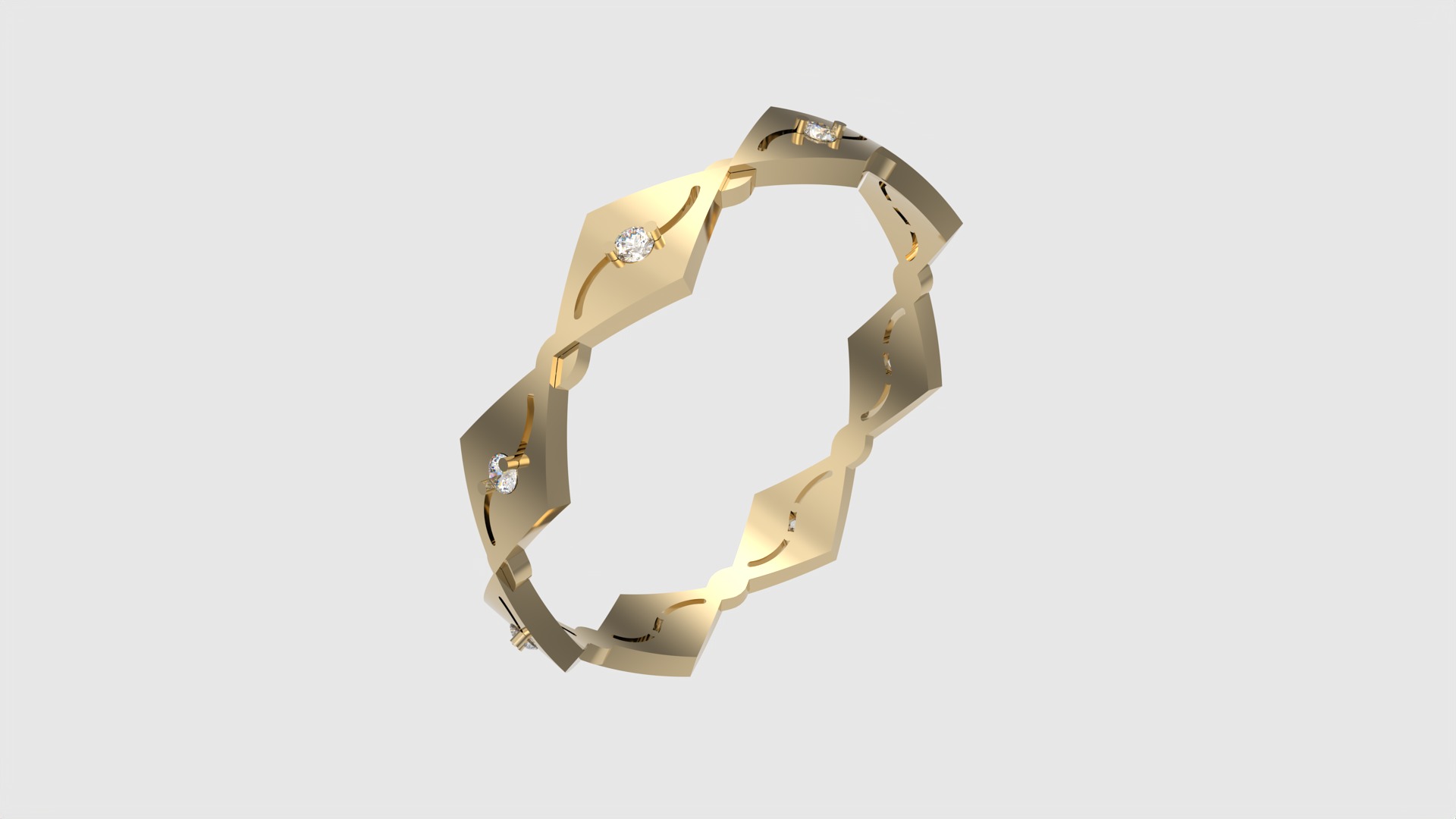 Unique Geometric Pathway Ring JDBCo 3D print model_25