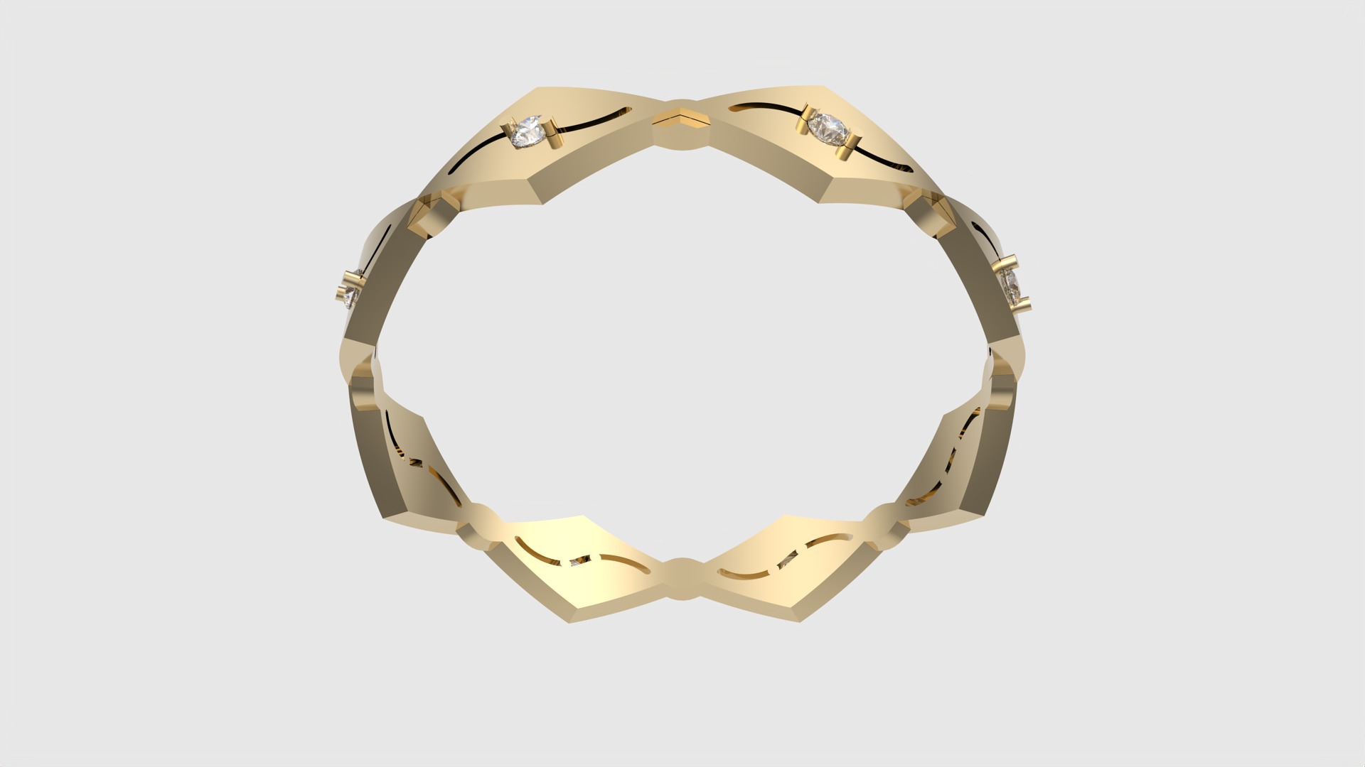 Unique Geometric Pathway Ring JDBCo 3D print model_16