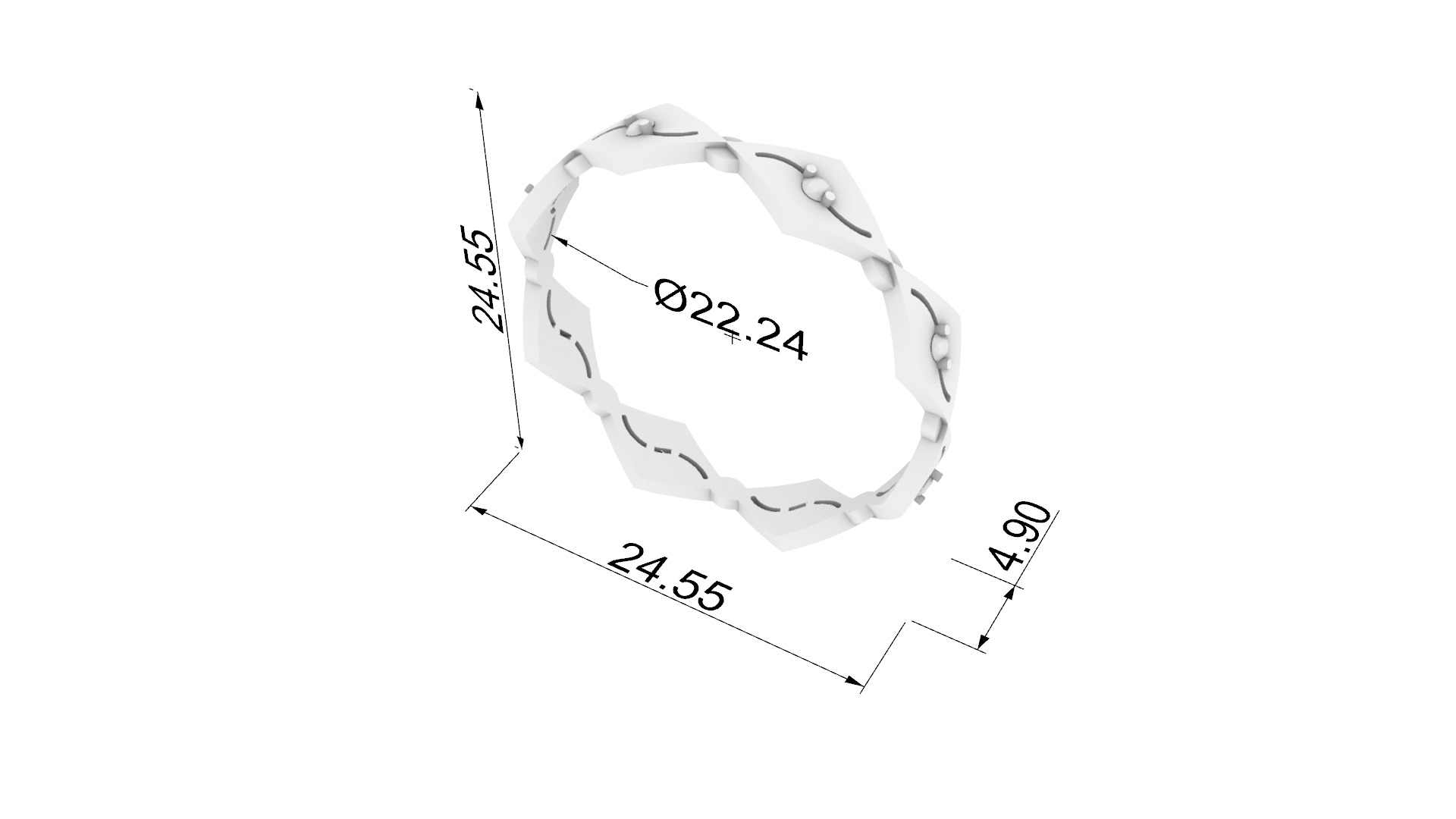 Unique Geometric Pathway Ring JDBCo 3D print model_1