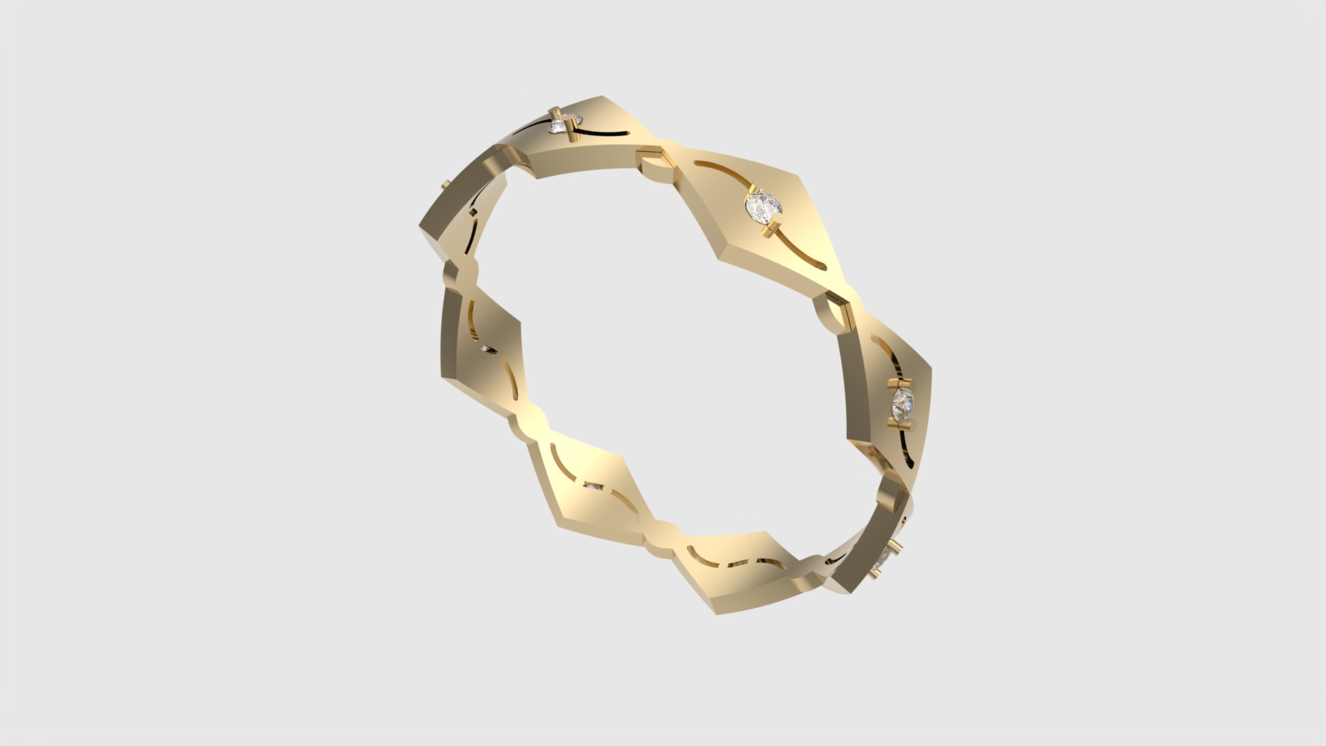 Unique Geometric Pathway Ring JDBCo 3D print model_29
