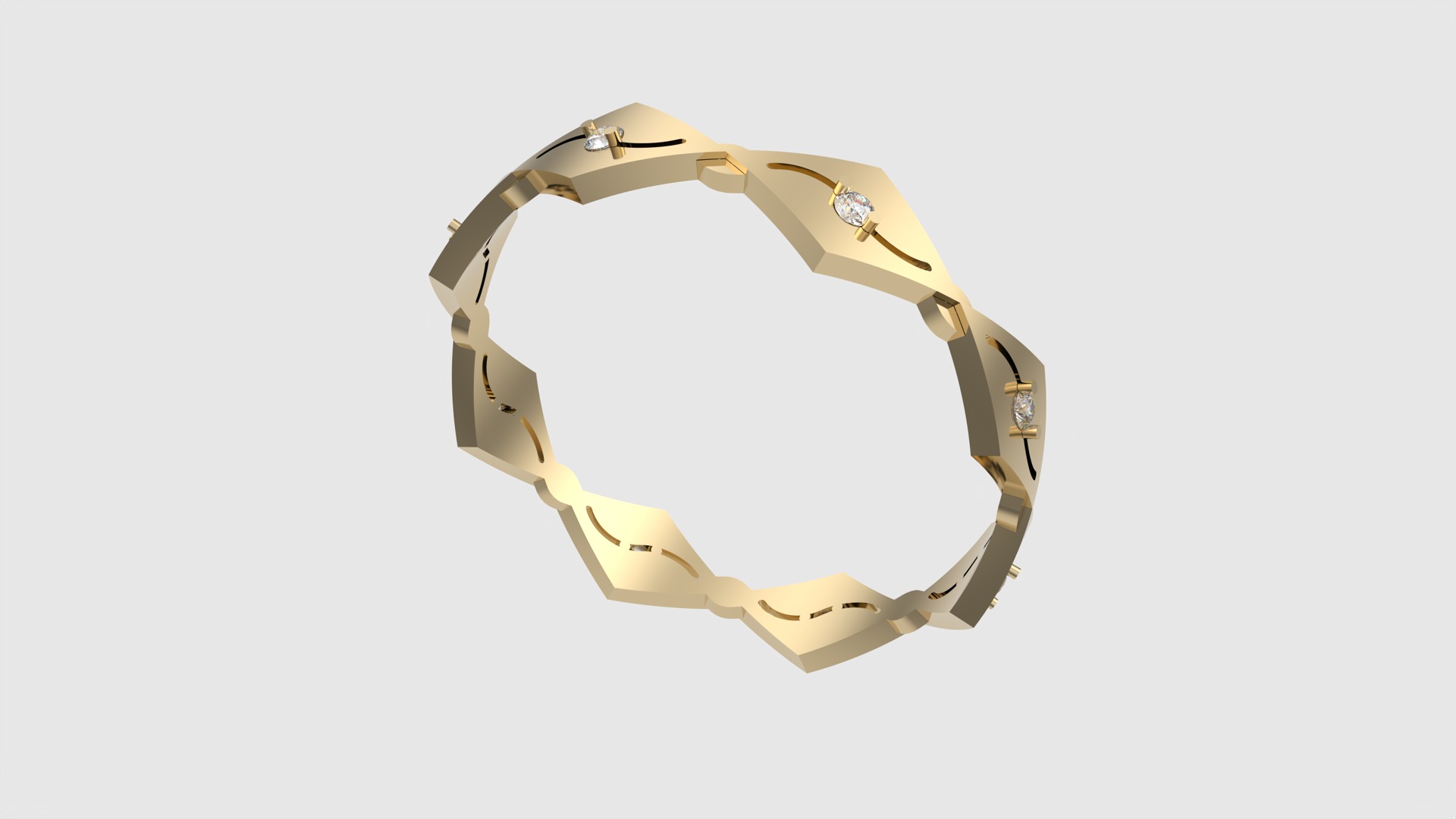Unique Geometric Pathway Ring JDBCo 3D print model_15