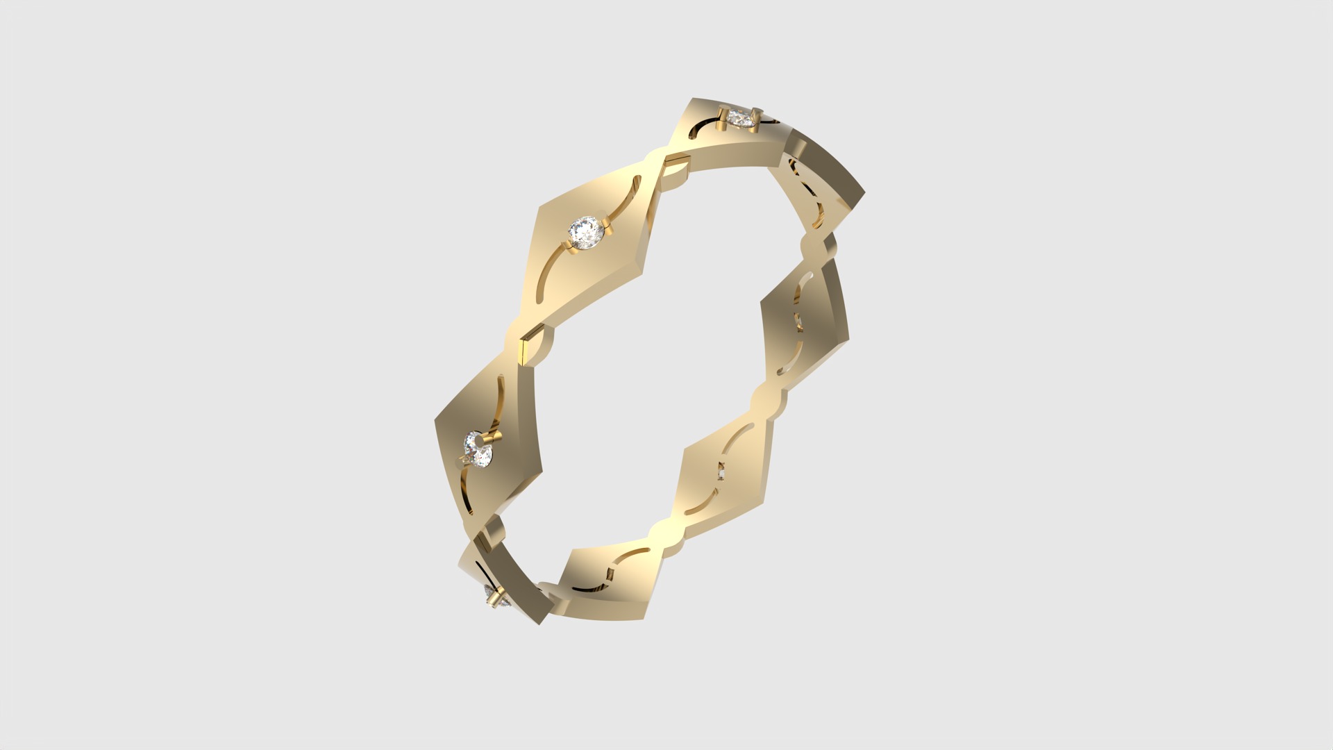 Unique Geometric Pathway Ring JDBCo 3D print model_18