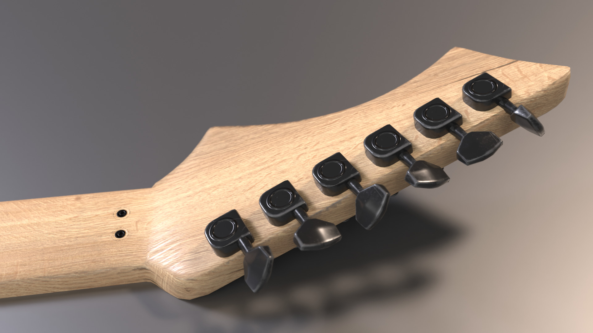 Electric Guitar in Custom Style Low-poly 3D model_9