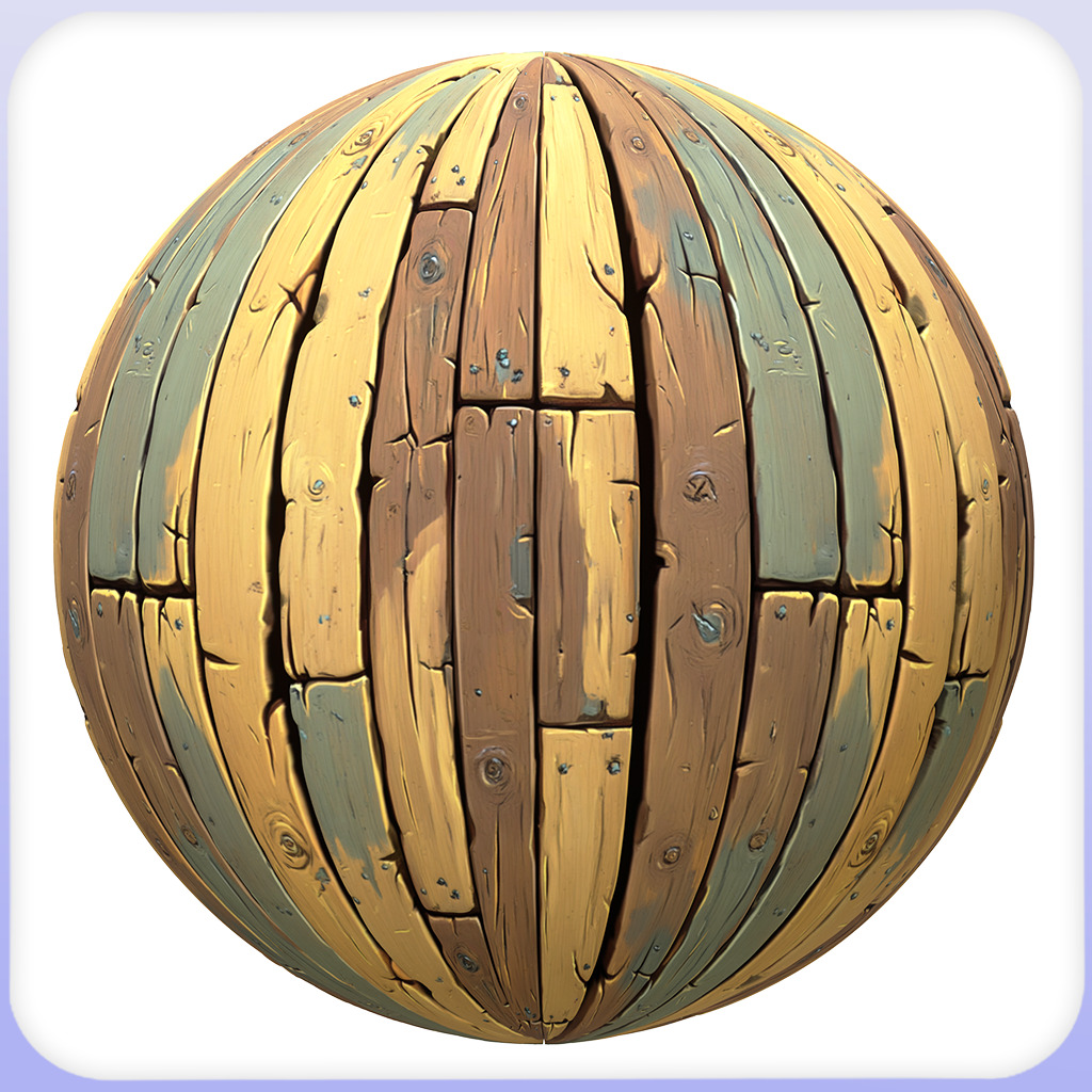 Stylized Wood Floor Seamless Texture Texture_2