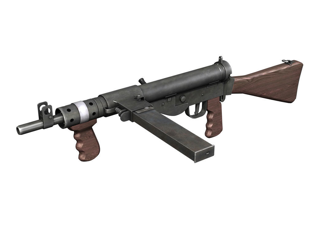 STEN Submachine gun - Collection 3D model_23