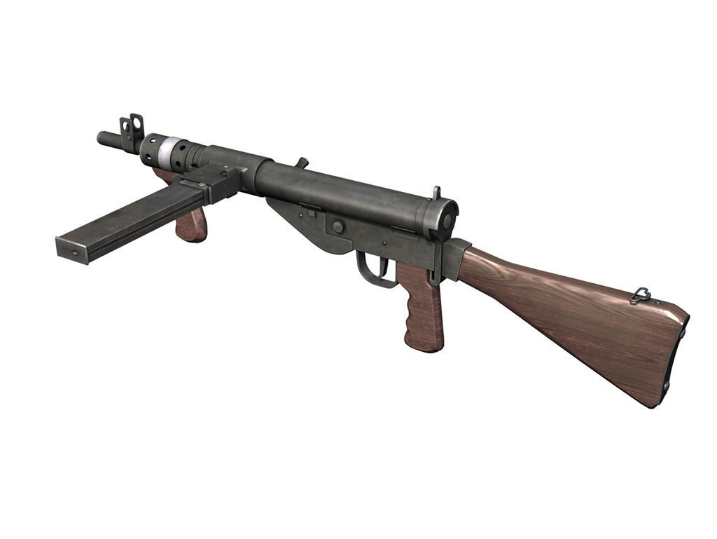 STEN Submachine gun - Collection 3D model_20