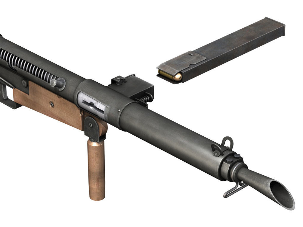 STEN Submachine gun - Collection 3D model_5