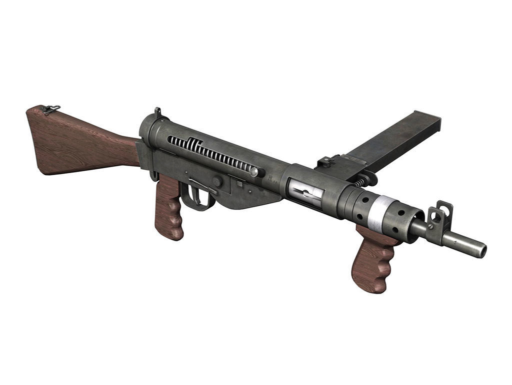 STEN Submachine gun - Collection 3D model_19