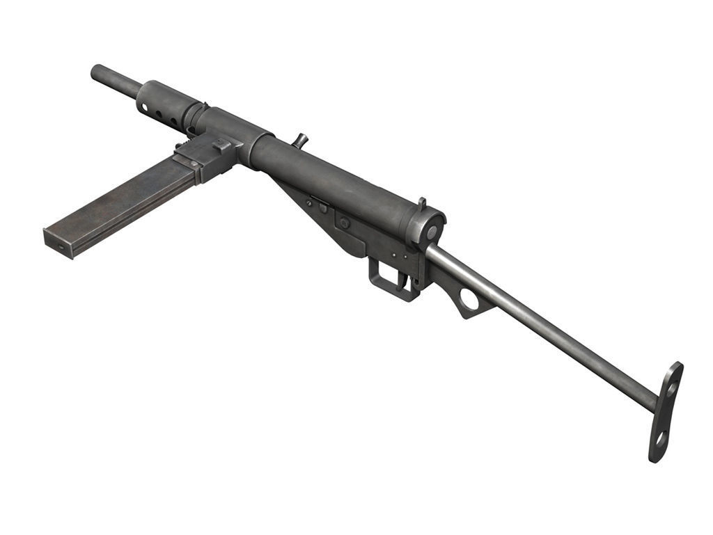 STEN Submachine gun - Collection 3D model_7