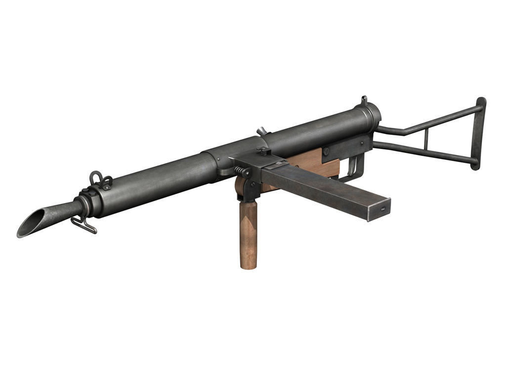 STEN Submachine gun - Collection 3D model_1