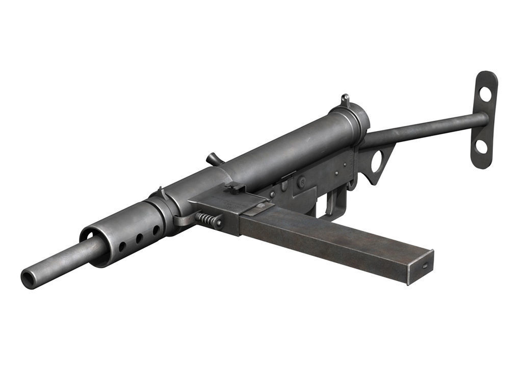 STEN Submachine gun - Collection 3D model_8
