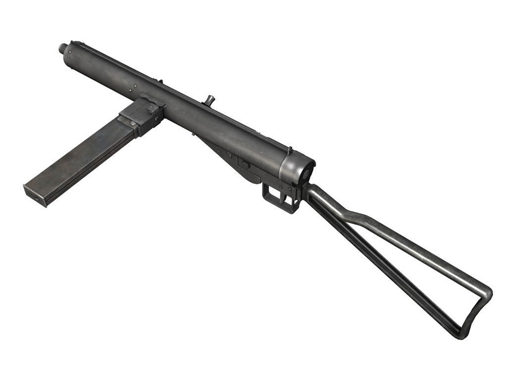 STEN Submachine gun - Collection 3D model_16