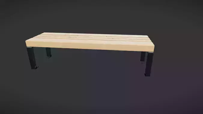 a wooden bench