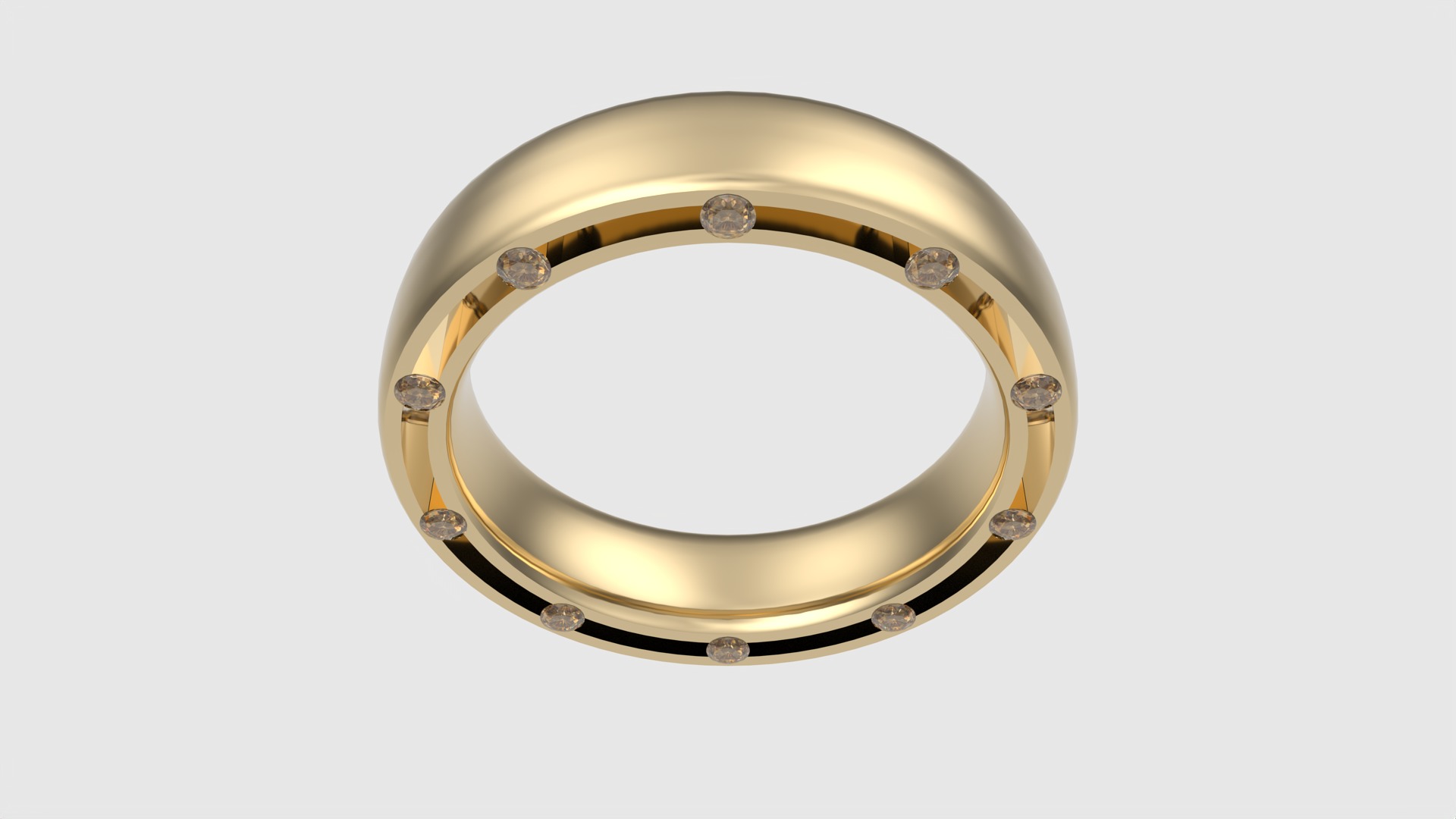 Sleek Modern Gem-Studded Ring JDBCo 3D print model_16