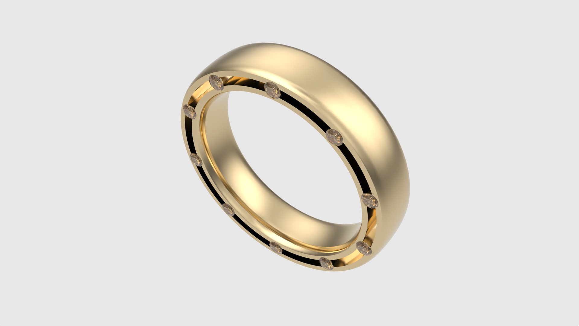 Sleek Modern Gem-Studded Ring JDBCo 3D print model_29