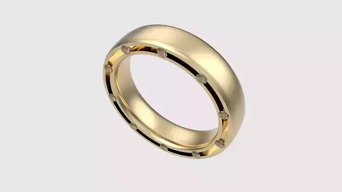 Sleek Modern Gem-Studded Ring JDBCo