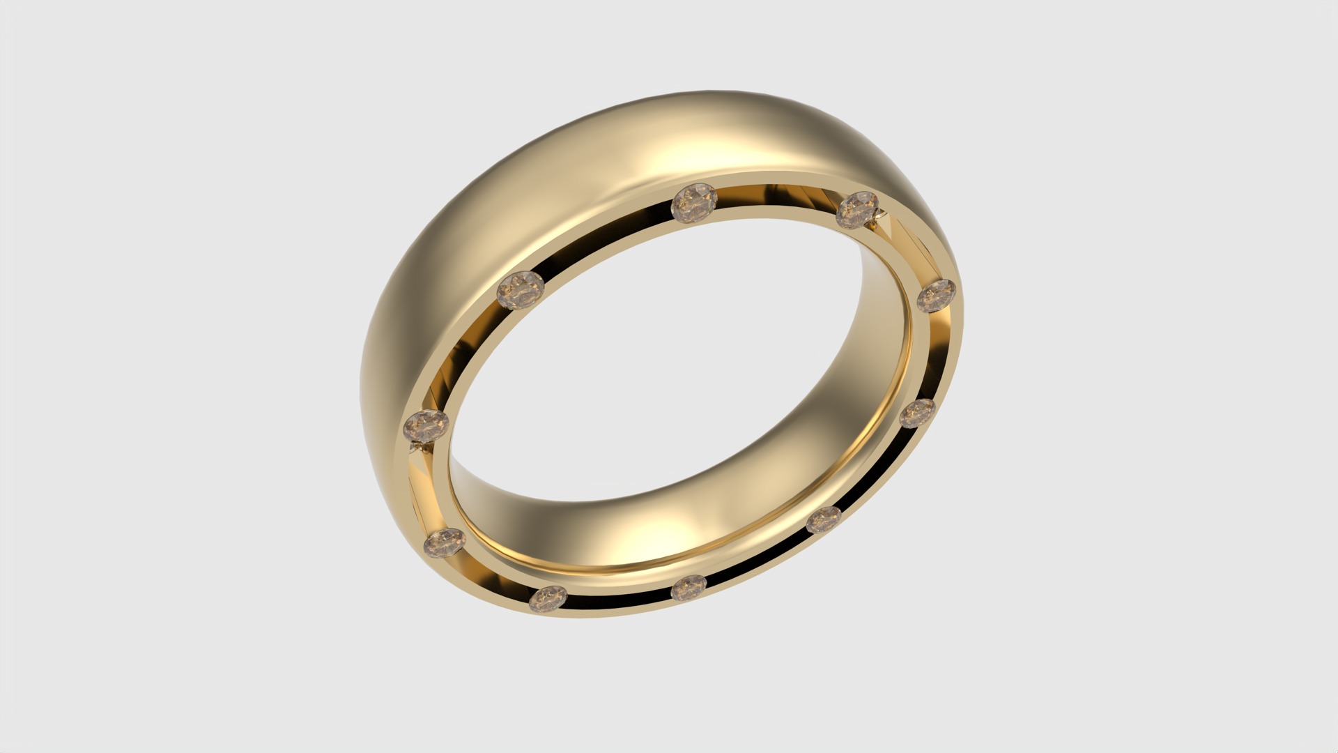 Sleek Modern Gem-Studded Ring JDBCo 3D print model_24