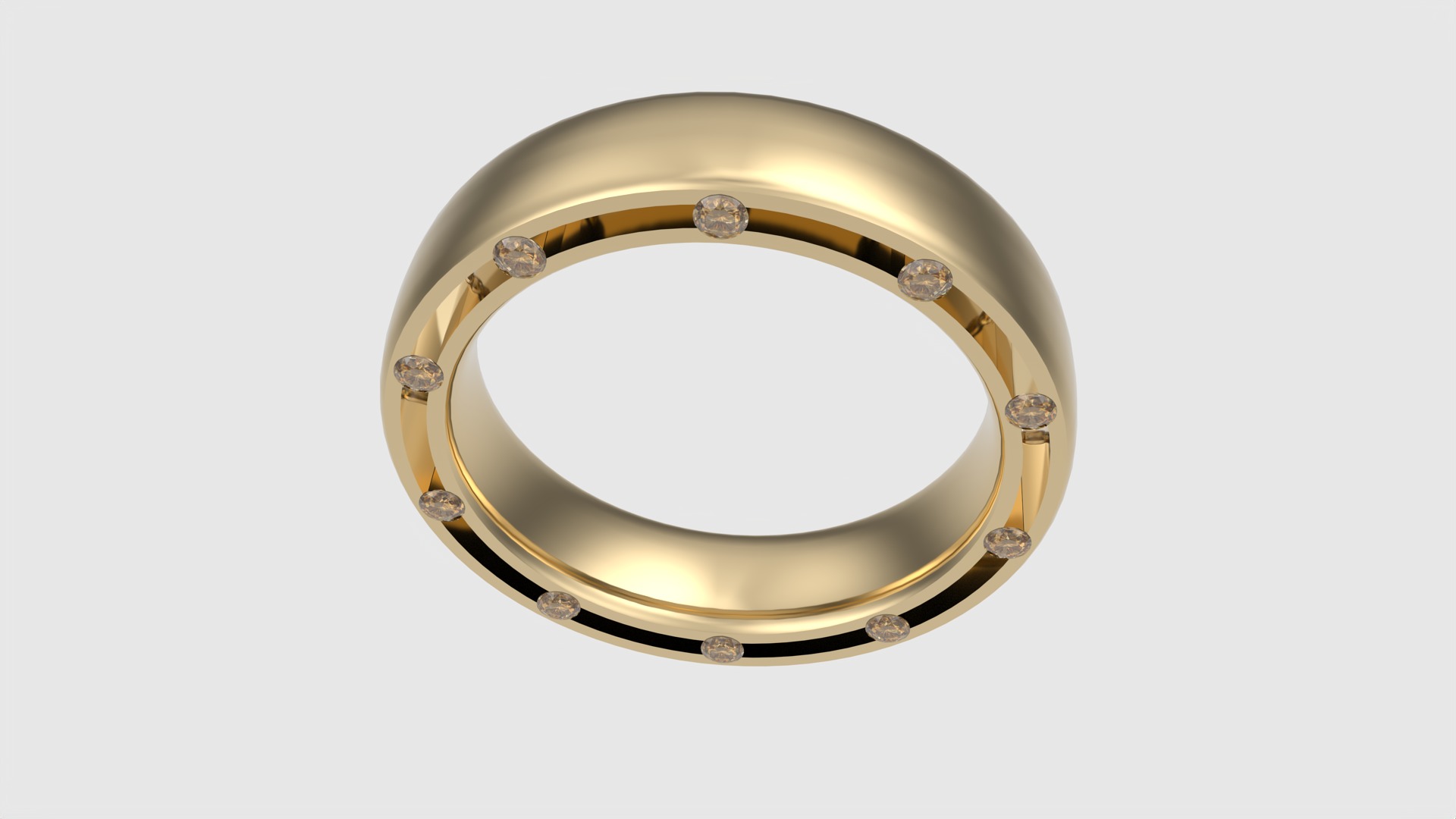 Sleek Modern Gem-Studded Ring JDBCo 3D print model_23