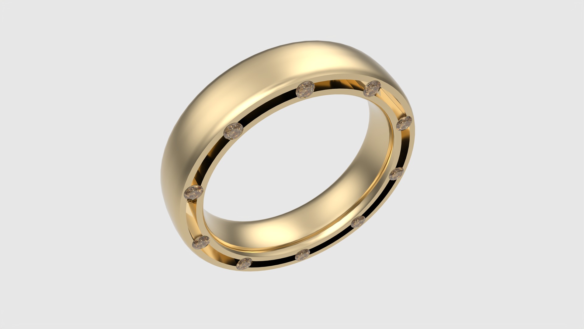 Sleek Modern Gem-Studded Ring JDBCo 3D print model_17