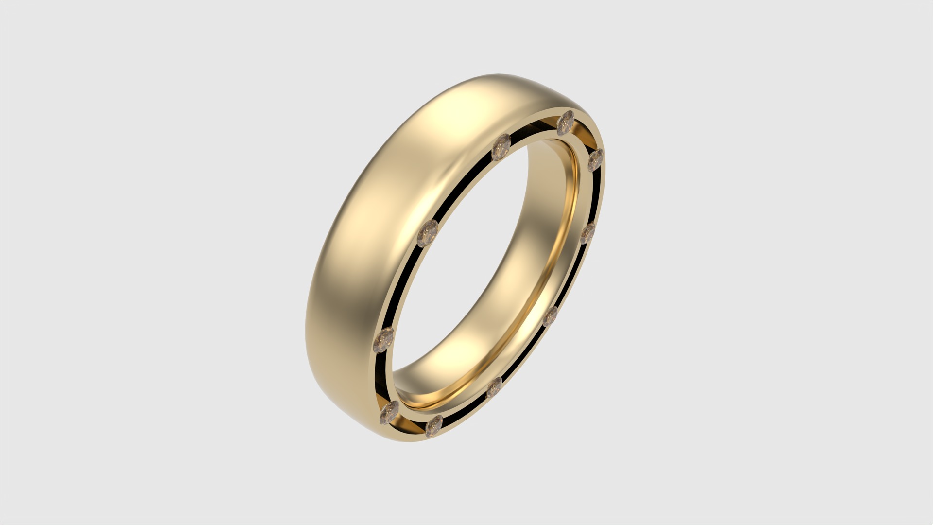 Sleek Modern Gem-Studded Ring JDBCo 3D print model_18