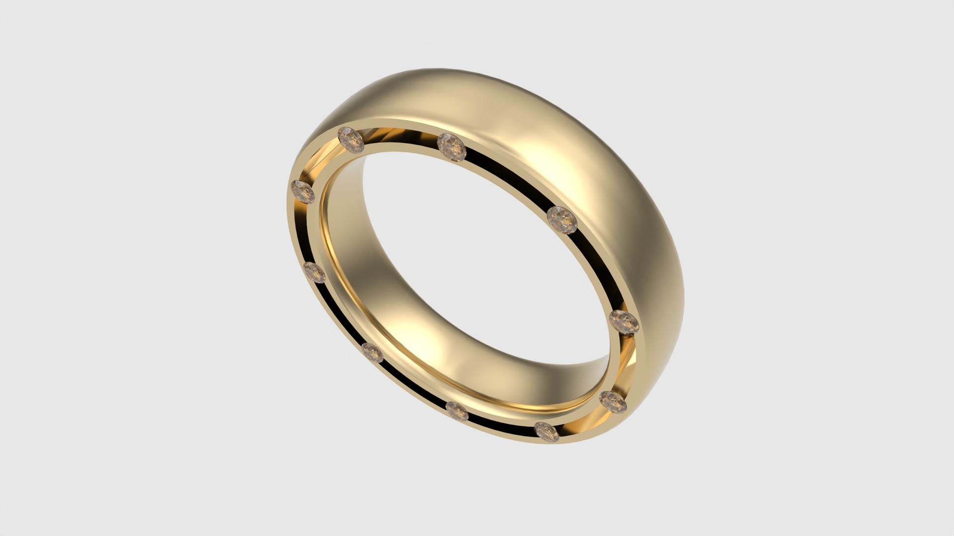 Sleek Modern Gem-Studded Ring JDBCo 3D print model_22