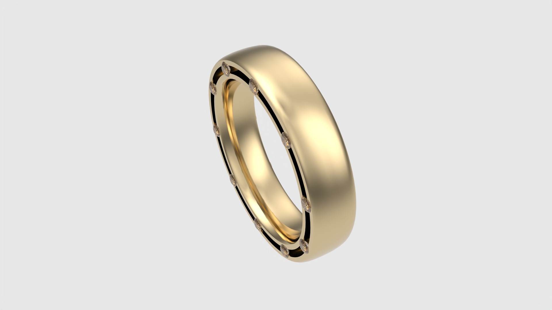 Sleek Modern Gem-Studded Ring JDBCo 3D print model_28