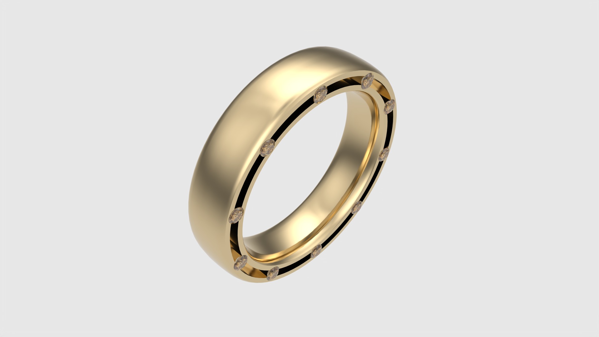 Sleek Modern Gem-Studded Ring JDBCo 3D print model_25