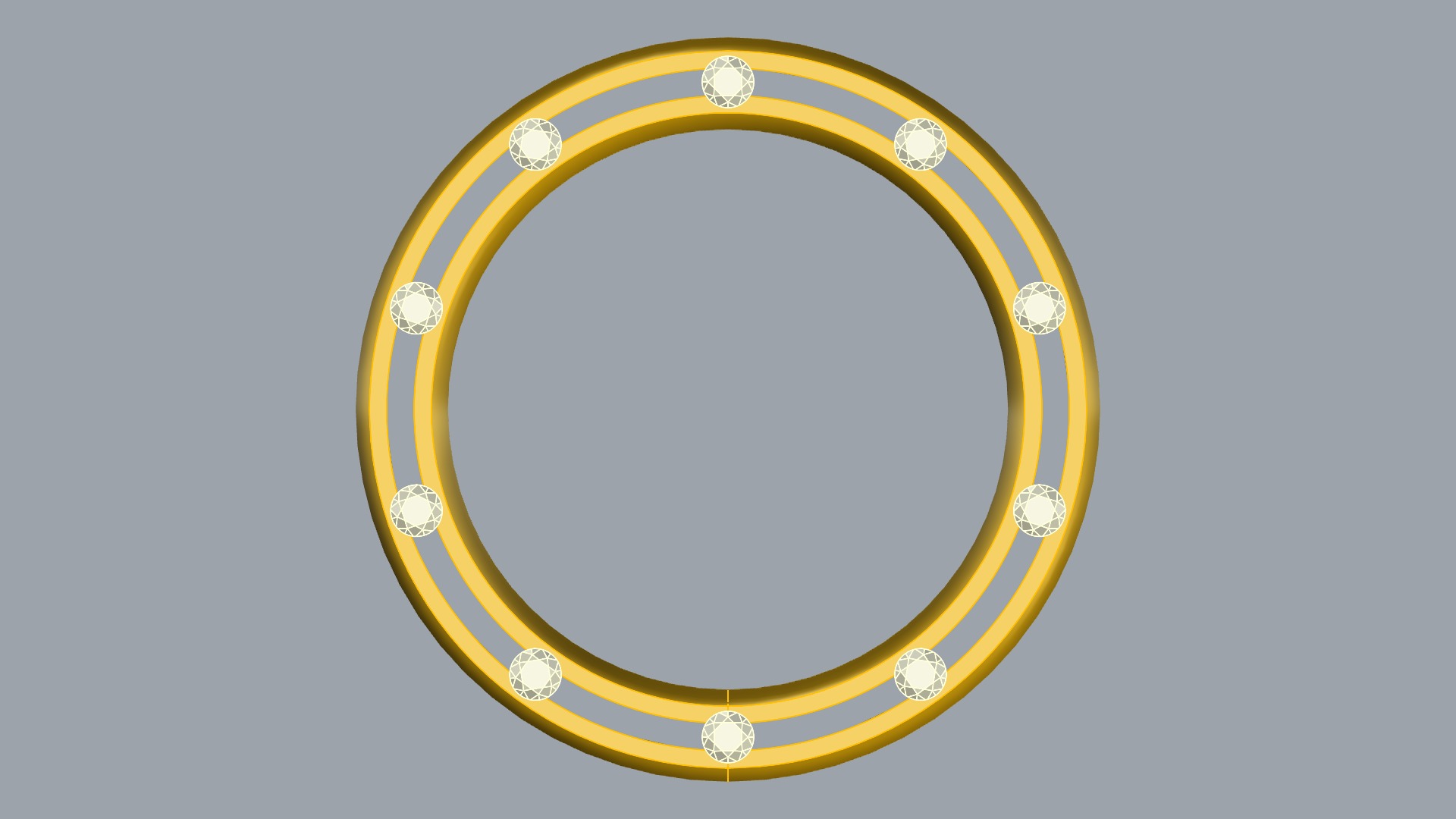 Sleek Modern Gem-Studded Ring JDBCo 3D print model_9