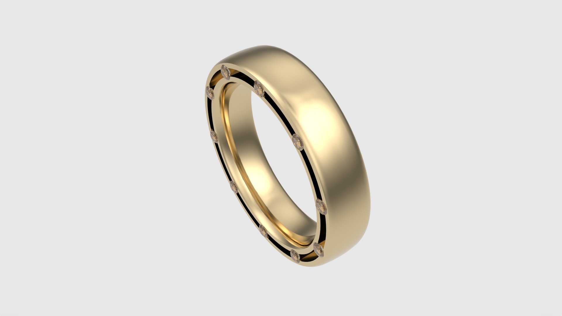 Sleek Modern Gem-Studded Ring JDBCo 3D print model_21