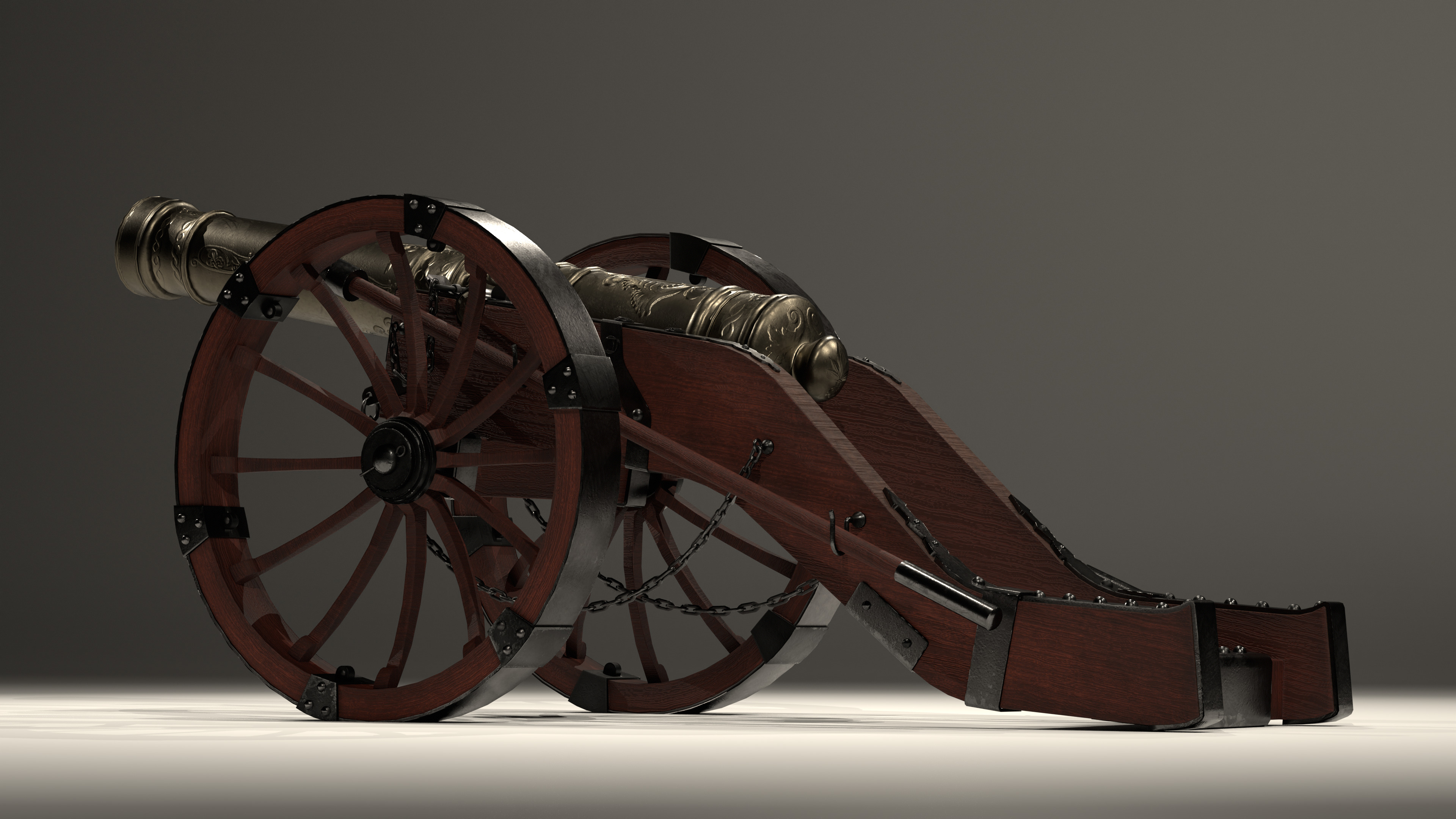Louis XIV Cannon 3D Model Low-poly 3D model_9