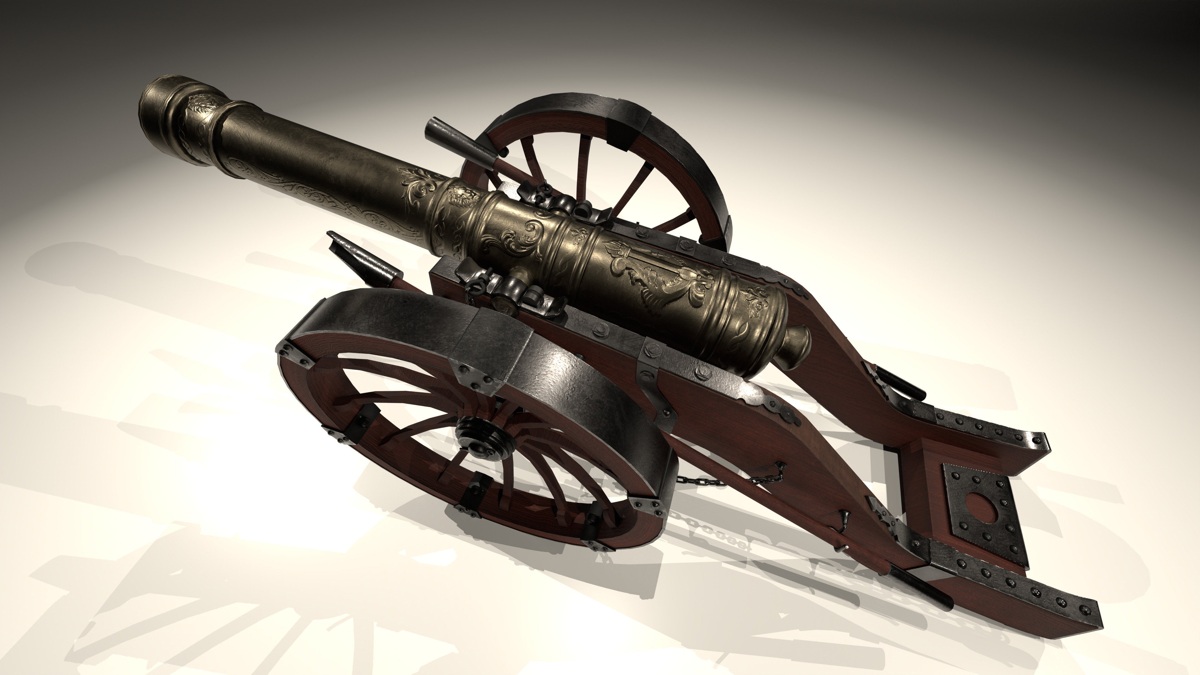 Louis XIV Cannon 3D Model Low-poly 3D model_2