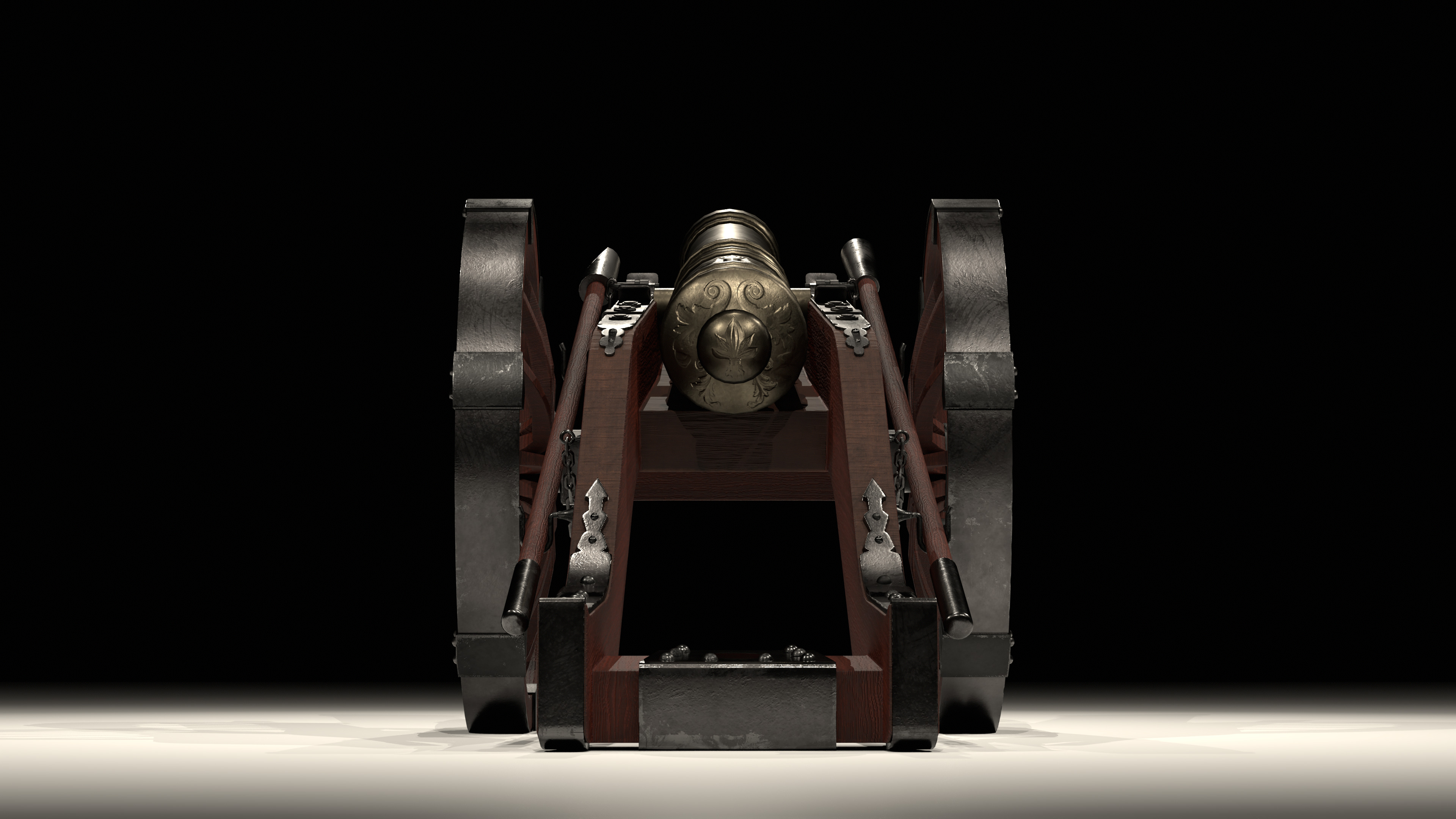 Louis XIV Cannon 3D Model Low-poly 3D model_6