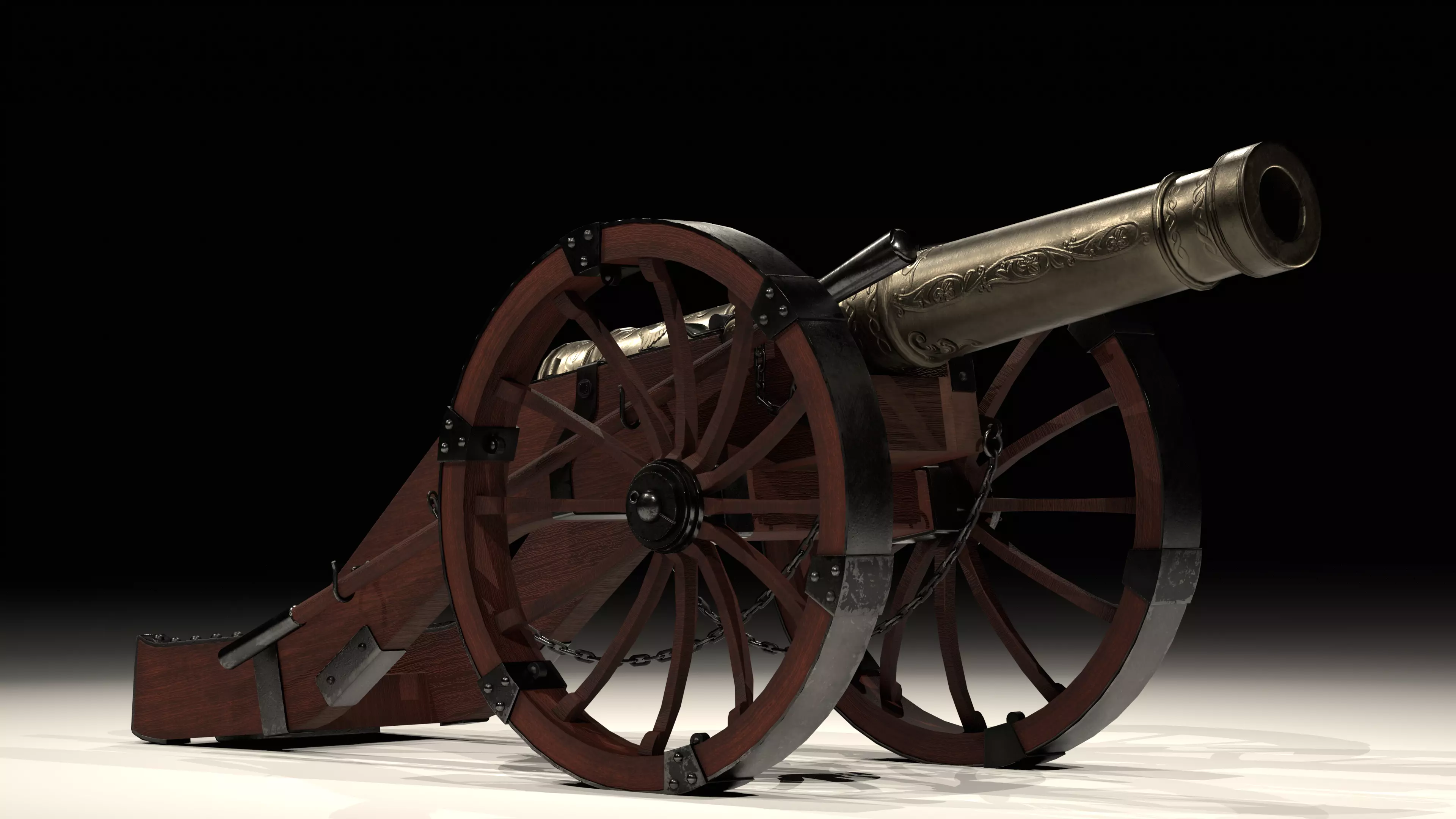 Louis XIV Cannon 3D Model Low-poly 3D model_0