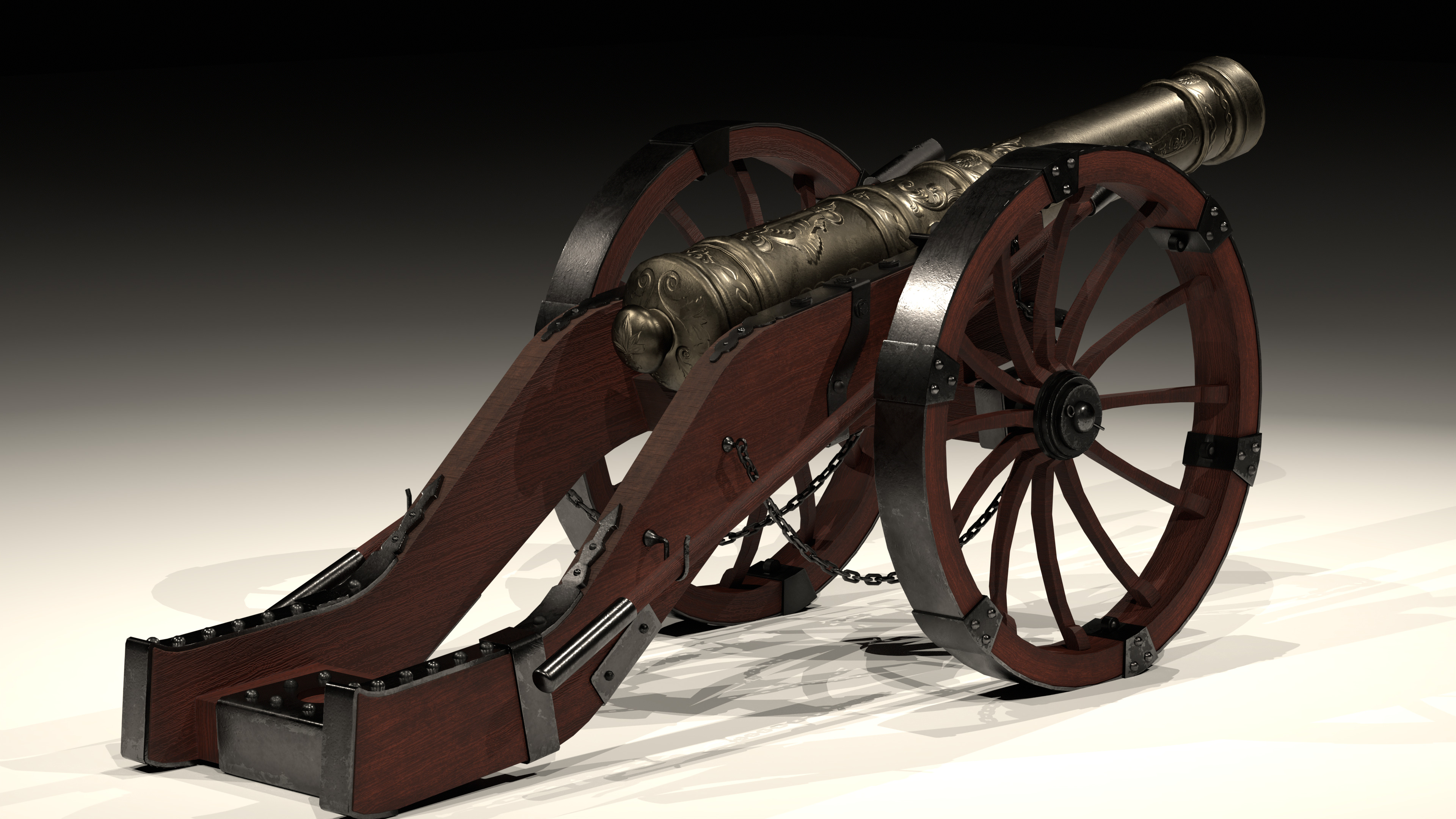 Louis XIV Cannon 3D Model Low-poly 3D model_10