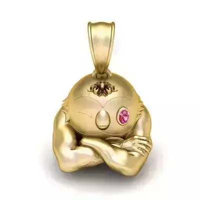 GOLDEN CARTOON PENDANT 3D PRINTABLE MODEL