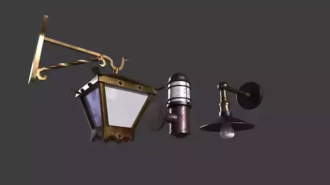 Wall Lamps Free low-poly 3D model