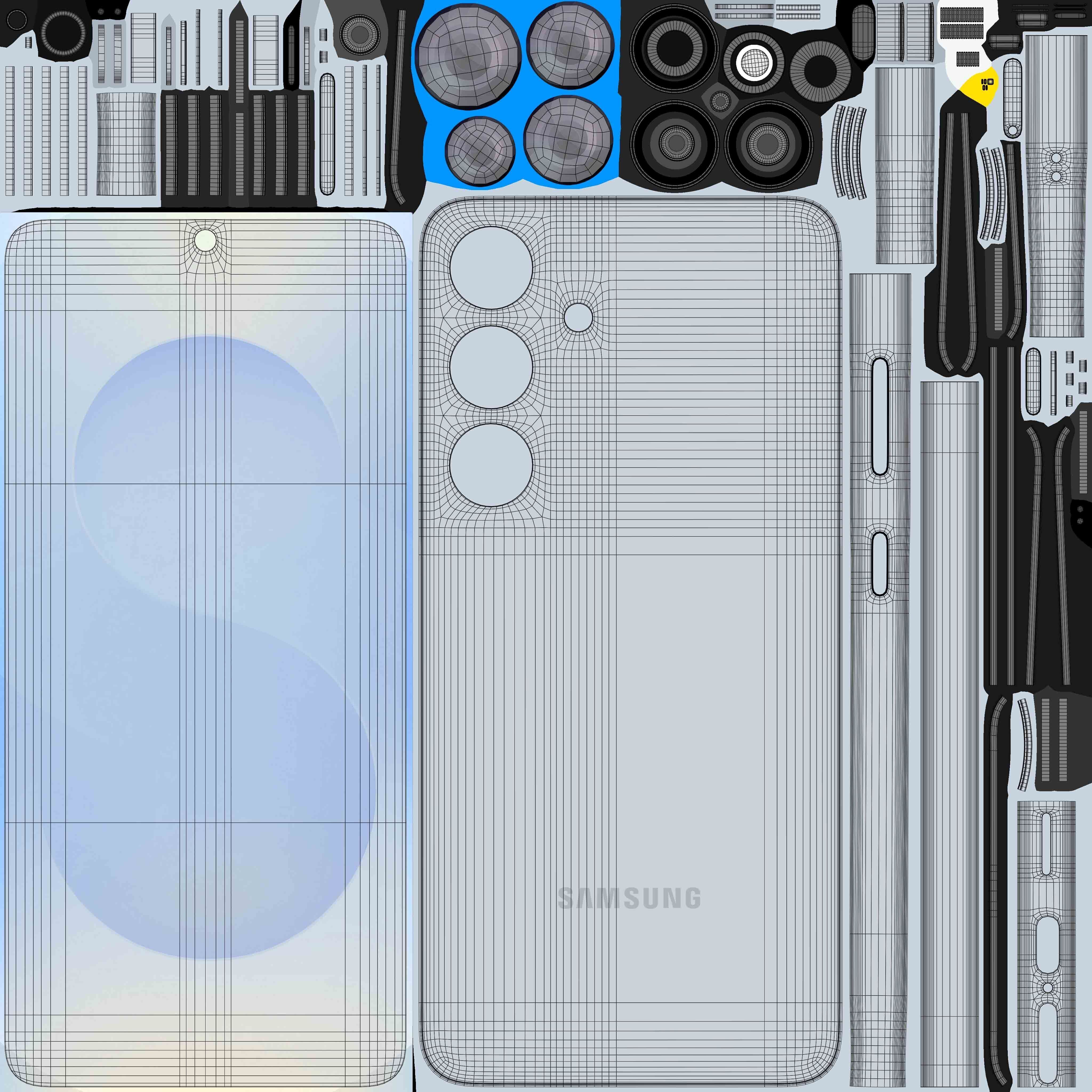Samsung Galaxy S25 Icy Blue 3D model_11