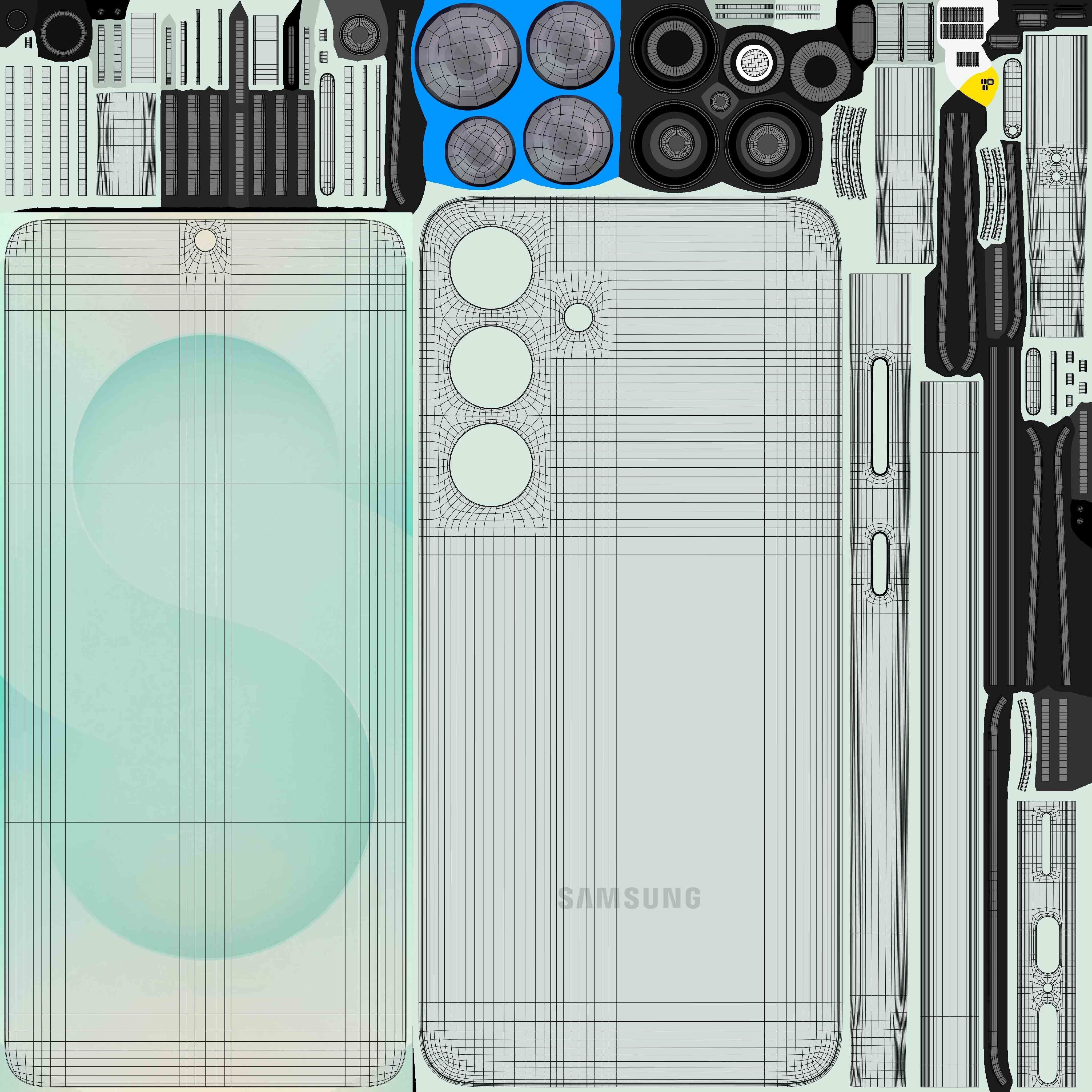 Samsung Galaxy S25 Mint 3D model_11