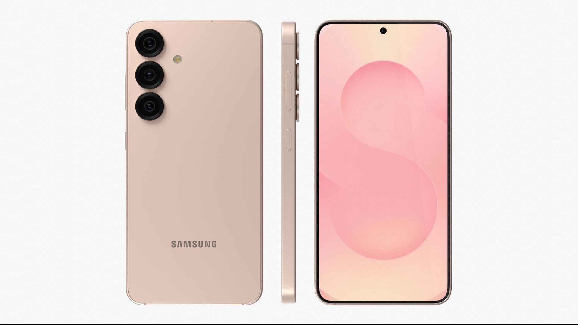 Samsung Galaxy S25 Coral Red 3D model_2