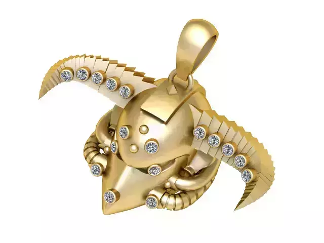 DEER ANIMAL PENDANT 3D PRINTBLE MODEL 