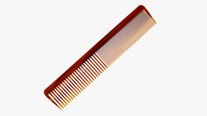 Realistic Plastic Comb 3D model