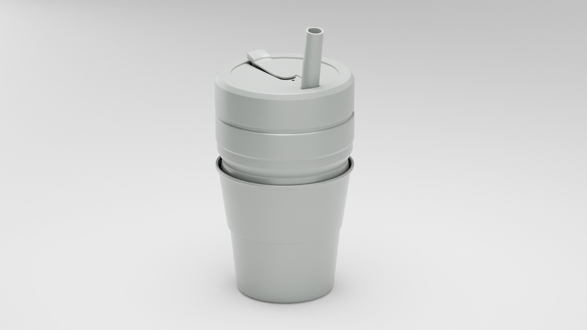 Straw Mugs and Straw Cups 3D Model Collection_6