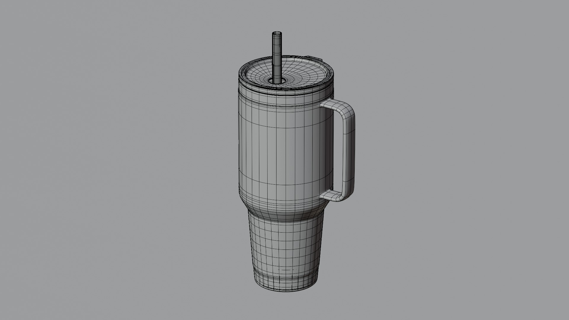 Straw Mugs and Straw Cups 3D Model Collection_8