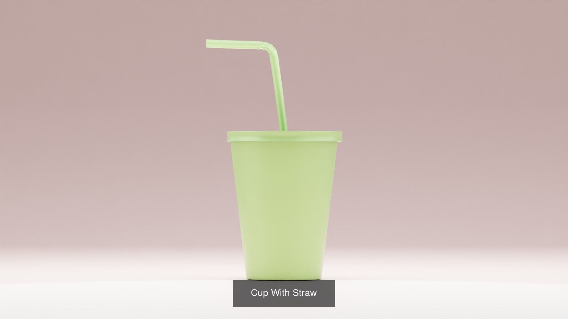 Straw Mugs and Straw Cups 3D Model Collection_3