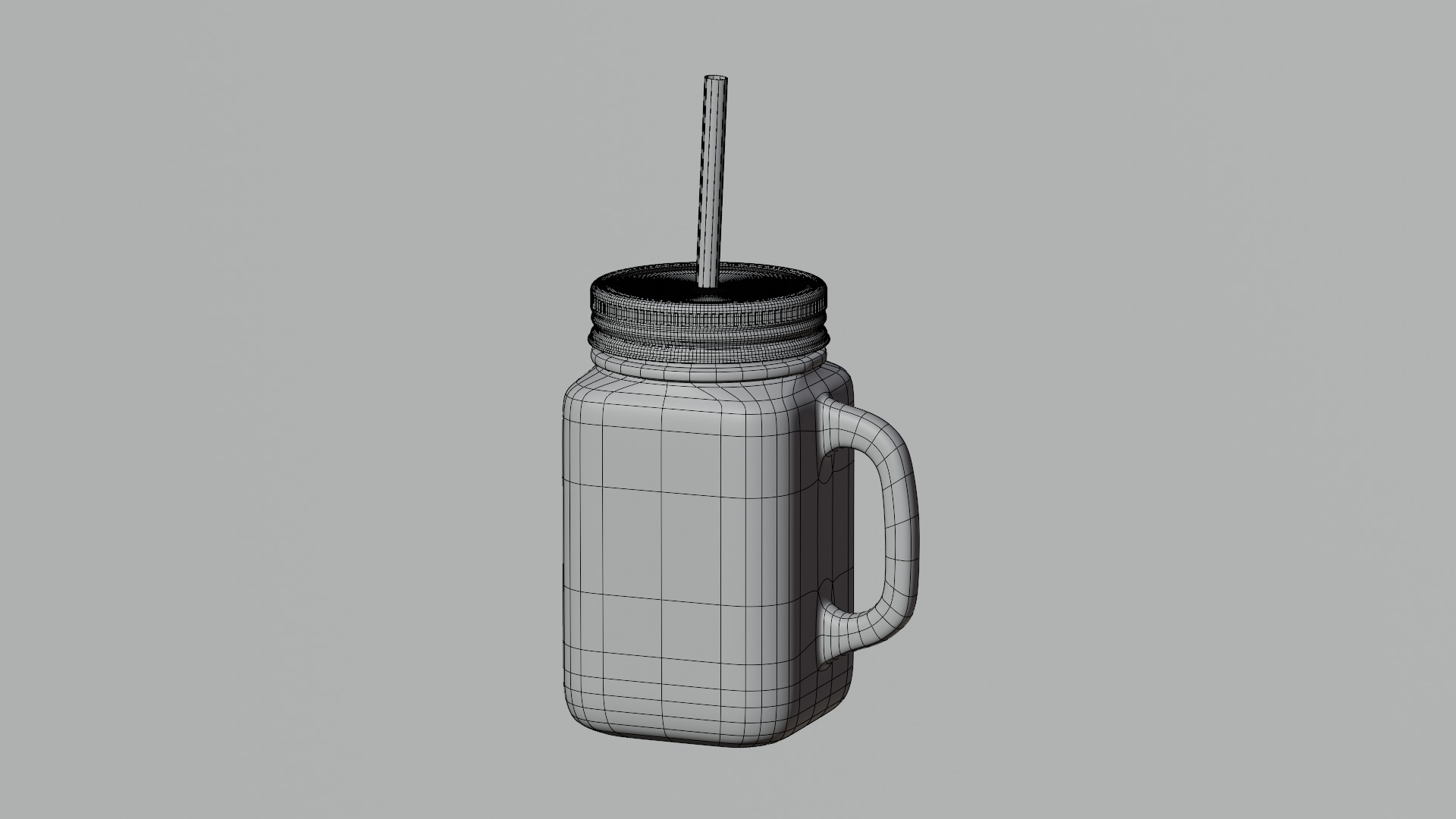 Straw Mugs and Straw Cups 3D Model Collection_9