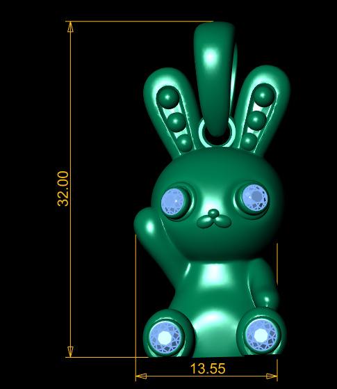 TEDDY BEAR PENDANT 3D PRINTABLE MODEL 3D print model_4