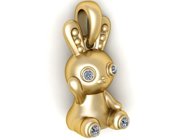 TEDDY BEAR PENDANT 3D PRINTABLE MODEL 3D print model_1