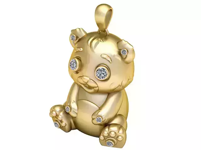 TEDDY BEAR PENDANT 3D PRINTABLE MODEL 