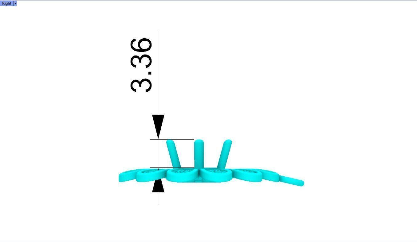 Filigree Flower Stud and Pendant 5 Daisy with stone 3D print model_18